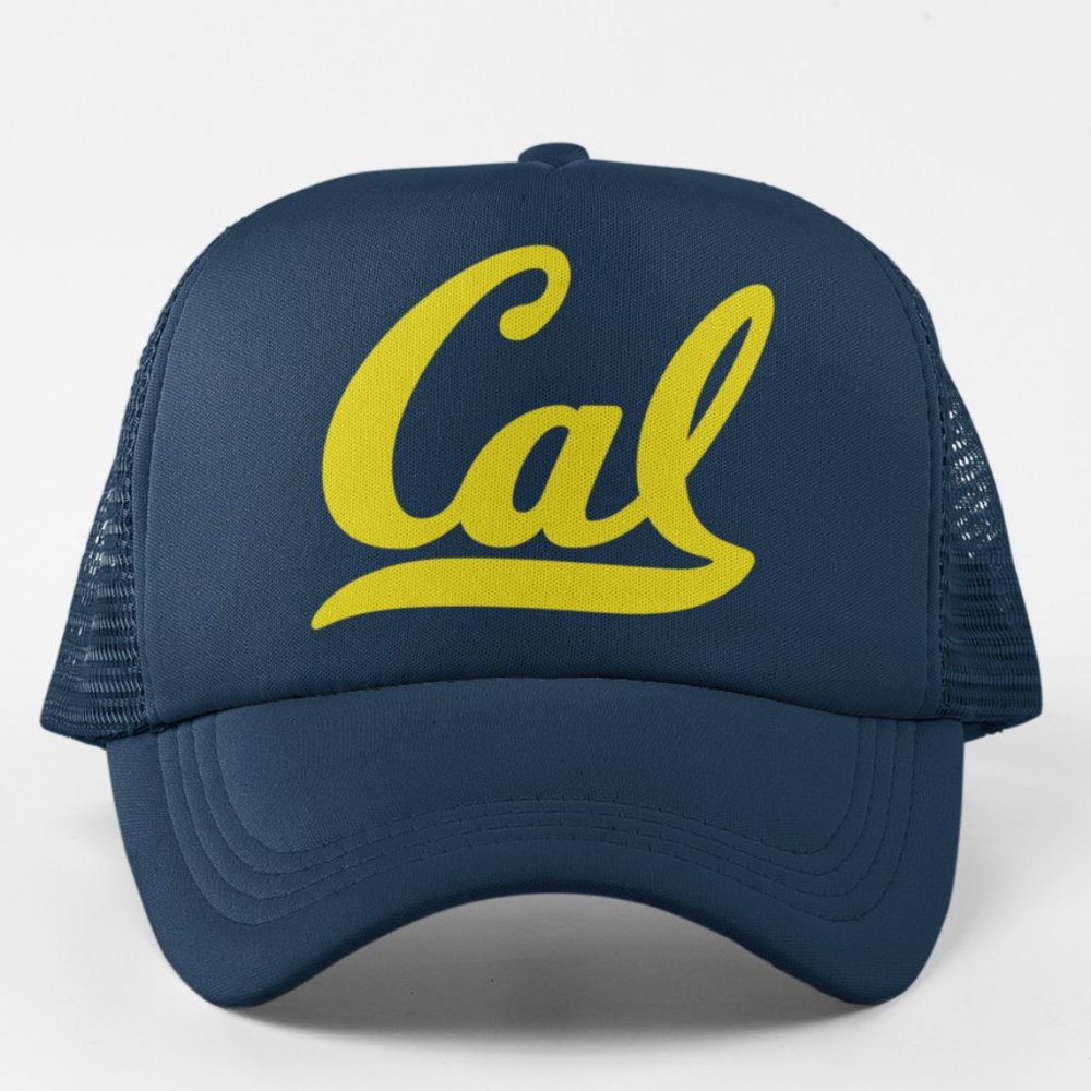 NEW UC Berkeley Cal Golden Bears Foam Trucker Mesh Snapback Hat NAVY